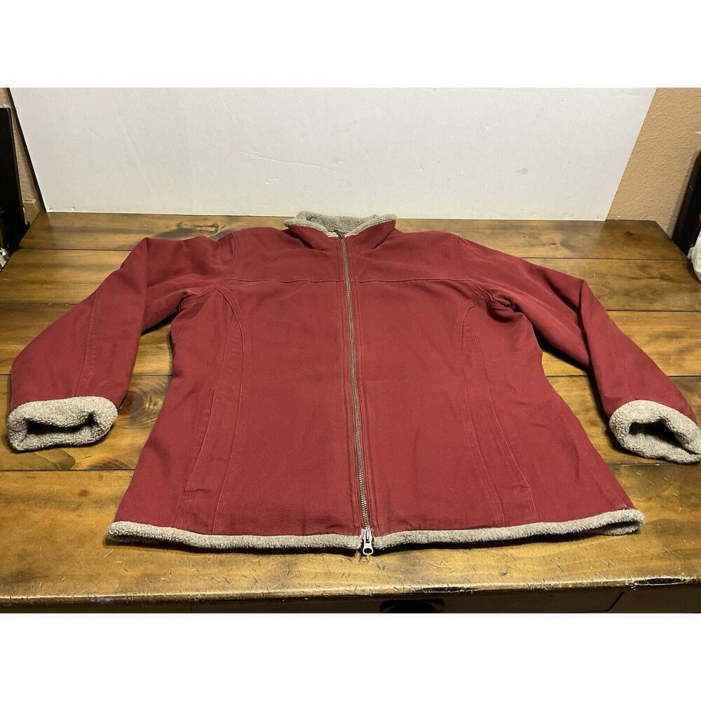 Duluth Trading Company Canvas Sherpa Work Jacket Men's Size XL Fleece Lined